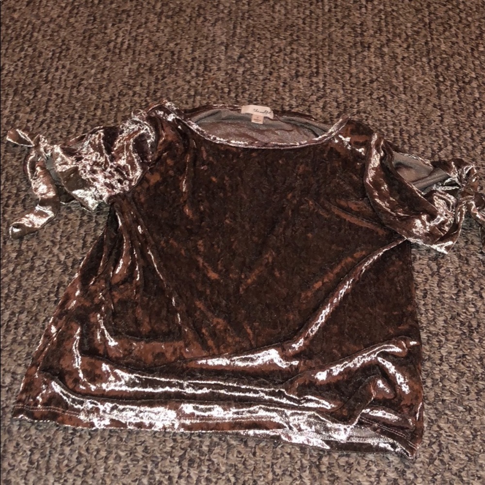 Rose Gold Velvet Shirt